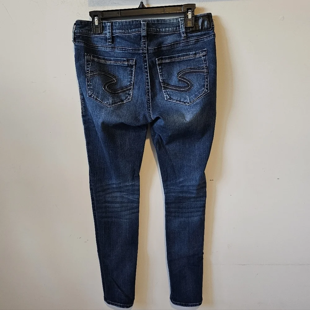 Silver Jeans Suki Mid Super Skinny Fluid Denim Women Sz. 31 Jeans - Picture 5 of 11